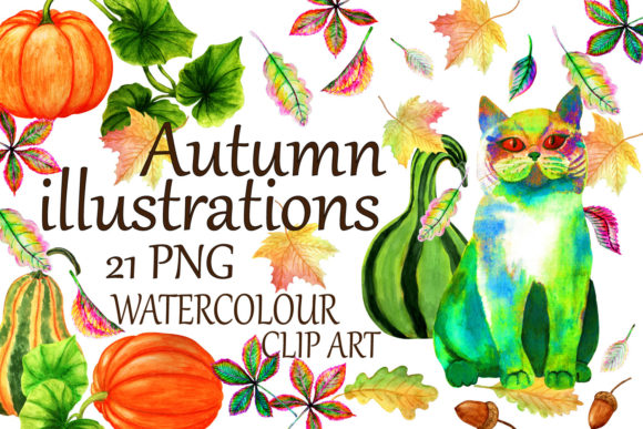 Autumn Watercolour Illustrations