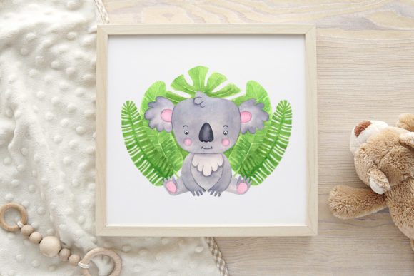 Baby Koala Watercolor Printable PNG JPEG