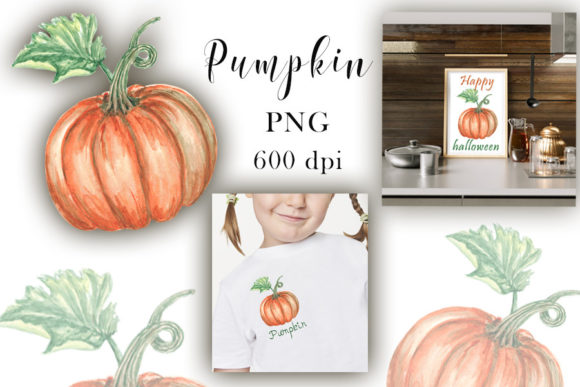 Pumpkin Watercolor Illustrations