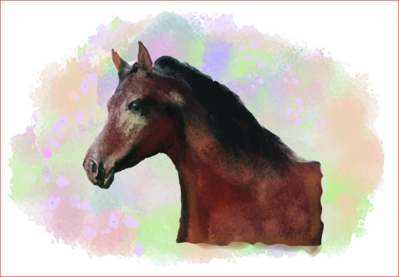 Watercolor Horse PNG, Sublimation Illustrations