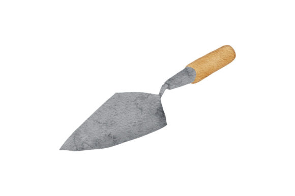 Watercolor Trowel Gardening Tool Paint